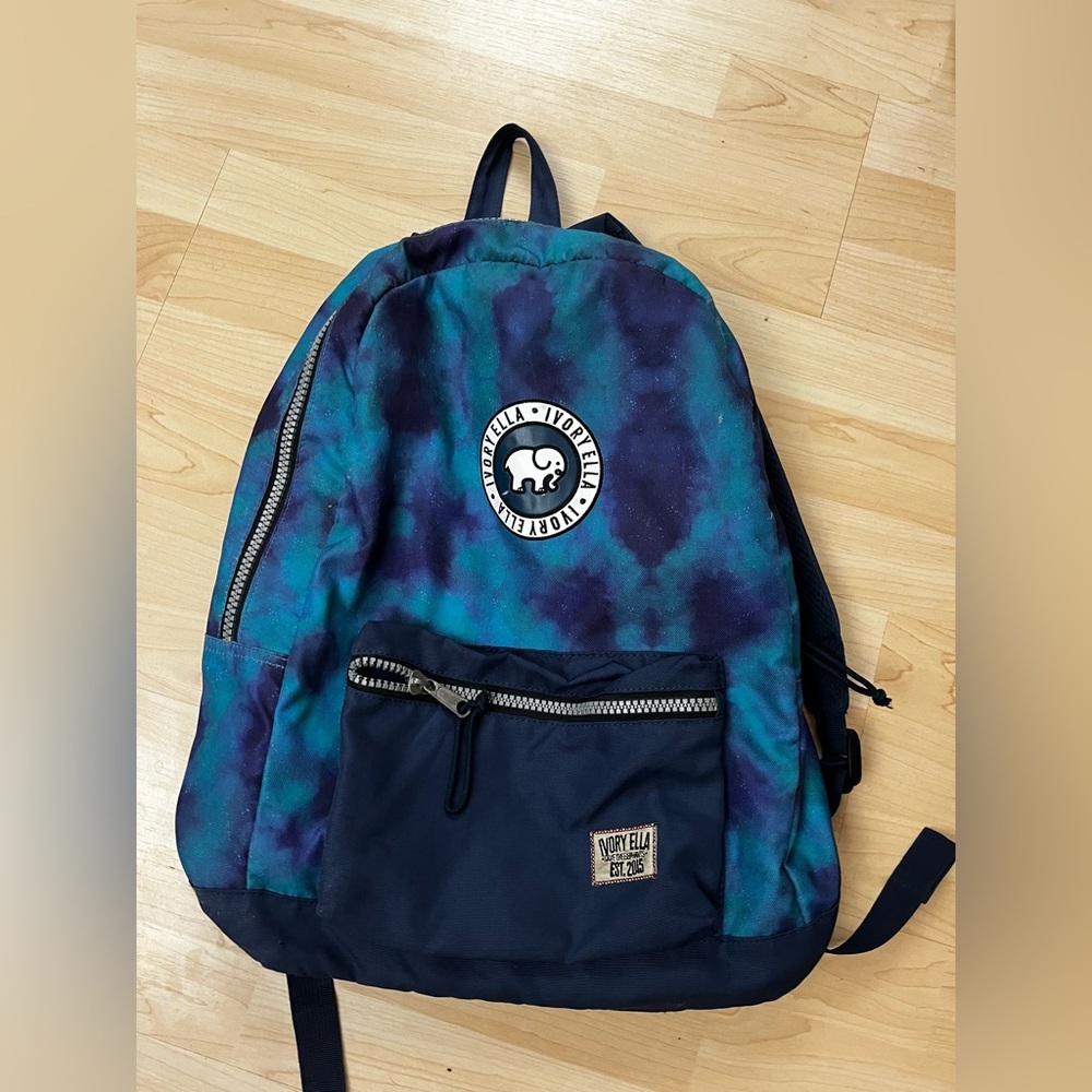 Purple and Blue tie dye Ivory Ella Backpack